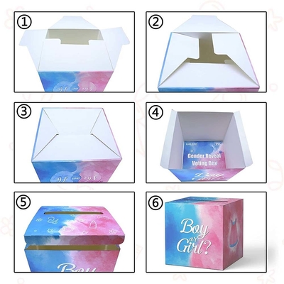 Wholesale Boy&amp;Girl Gender Reveal Voting Boxes With Voting Gift Card For Baby Shower Party Decoration Supplies
