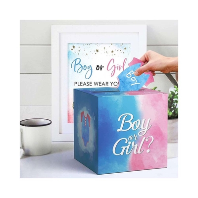 Wholesale Boy&amp;Girl Gender Reveal Voting Boxes With Voting Gift Card For Baby Shower Party Decoration Supplies