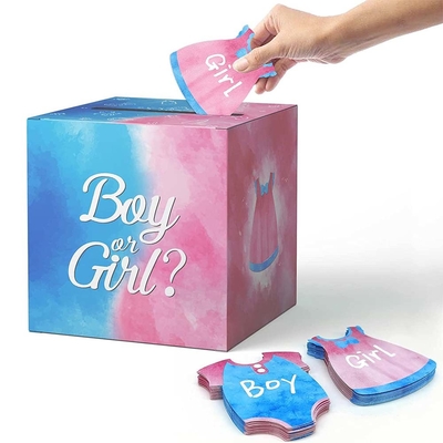 Wholesale Boy&amp;Girl Gender Reveal Voting Boxes With Voting Gift Card For Baby Shower Party Decoration Supplies