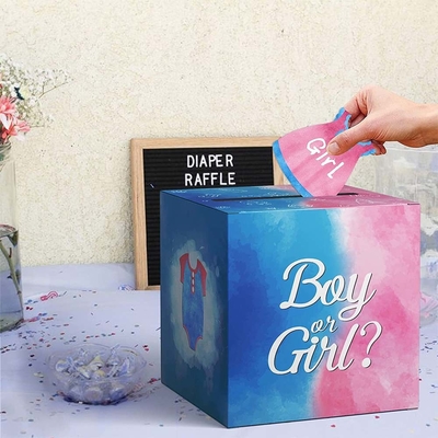 Wholesale Boy&amp;Girl Gender Reveal Voting Boxes With Voting Gift Card For Baby Shower Party Decoration Supplies