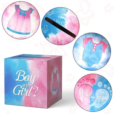 Wholesale Boy&amp;Girl Gender Reveal Voting Boxes With Voting Gift Card For Baby Shower Party Decoration Supplies