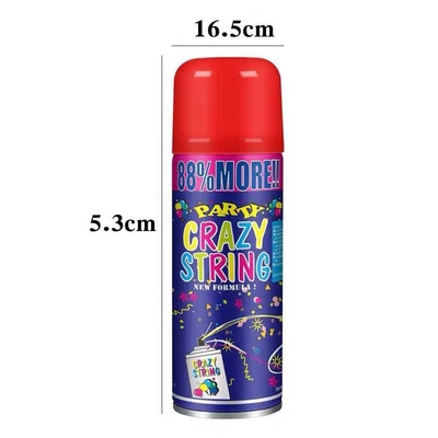 Shooting Range 5-8m Economical Colorful Streamer and Silly Crazy String Spray for Festival Decorations
