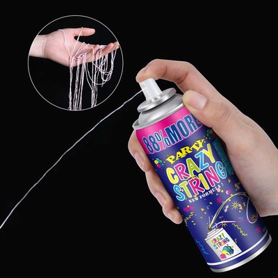 Shooting Range 5-8m Economical Colorful Streamer and Silly Crazy String Spray for Festival Decorations