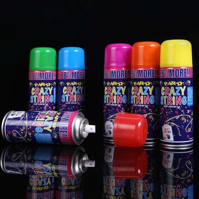 Shooting Range 5-8m Economical Colorful Streamer and Silly Crazy String Spray for Festival Decorations